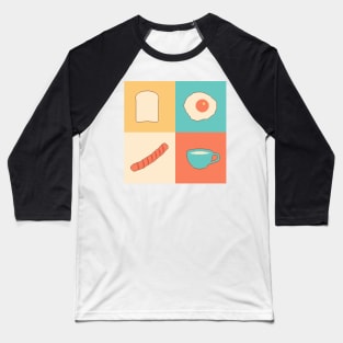 breakfast pixel art retro Baseball T-Shirt